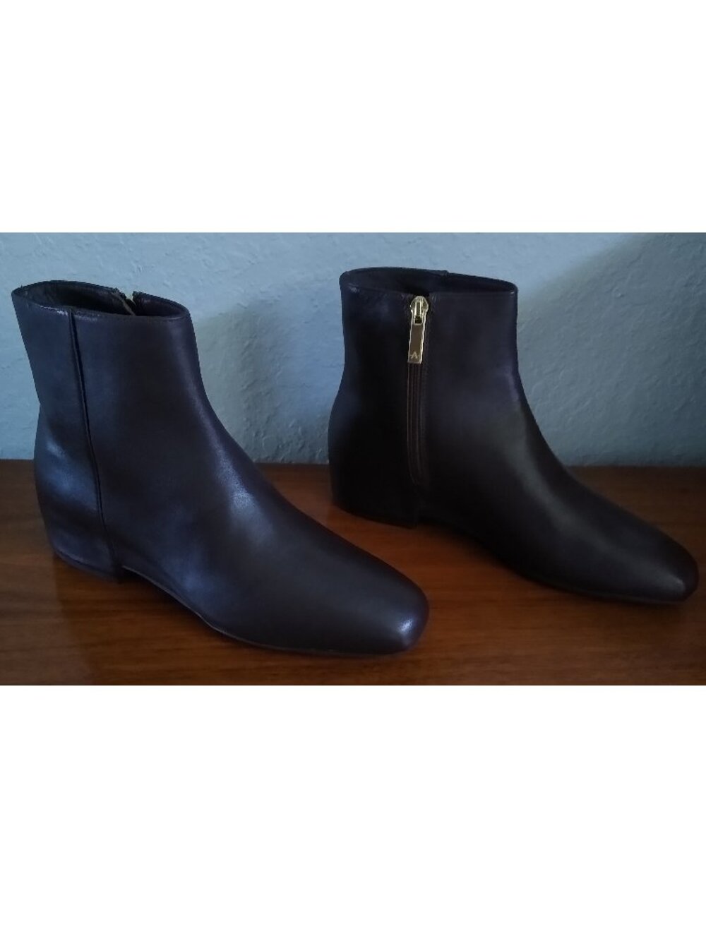 Aquatalia Ulyssa Ankle Boot Dark Brown Nappa Size 5 Bootie Weatherproof